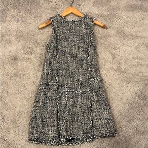 Navy and White Frayed Banana Republic Dress